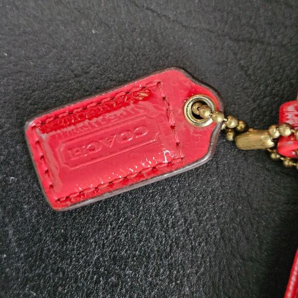 Coach Peyton Signature Brown & Pink Wristlet Gold Logo Card Holder Wallet Pouch - Picture 5 of 15